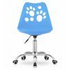 Ergonomická modrá židle PRINT s výřezem tlapky na opěrce