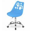 Designová kancelářská židle PRINT modrá pro děti i teenagery