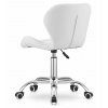 Designové bílé kancelářské křeslo AVOLA z eko kůže s opěrkou zad
