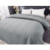 Sametový přehoz na postel ARROW VELVET šedý s elegantním vzorem