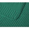 Zelený sametový přehoz na postel se vzorem ARROW VELVET (Rozměr 220 x 240 cm)