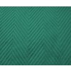 Zelený sametový přehoz na postel se vzorem ARROW VELVET (Rozměr 220 x 240 cm)