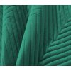 Zelený sametový přehoz na postel se vzorem ARROW VELVET (Rozměr 220 x 240 cm)