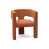 Moderní oranžové designové křeslo ALPAH B s oblými liniemi