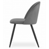 Designová židle BELLO – šedý samet a černé nohy pro nadčasový styl