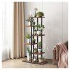 Kovový regál na květiny LOREDO černý ideální do interiéru
