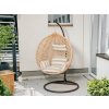 61378 2 elegantni zavesne kreslo tropikal se stojanem v prirodnim odstinu