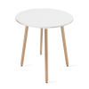 Designový jídelní stůl KAMI 60x60 cm kulatý, bílý