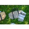 Plážová taška a osuška HAMAM 75x150 cm, okrově žlutý set, 100% organická bavlna