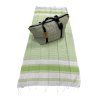 Set plážové tašky a osušky HAMAM 75x150 cm, zelený, 100% bavlna