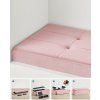 Růžový taburet s úložným prostorem OTTOMAN 110x38 cm – stylový a praktický doplněk do ložnice.