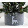 Elegantní šedý obal na vánoční stromek DEERBOX se sobem pro sváteční výzdobu