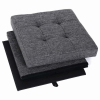 Šedý taburet LAFINA s úložným prostorem 38x38 cm do obývacího pokoje