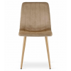 64871 3 pohodlna sametova zidle lava v hnede barve moderni design