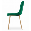 Zelená sametová židle LAVA – moderní elegance pro váš domov