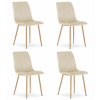 Krémová sametová židle LAVA – designové posezení do každého interiéru