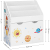 Dětská knihovna KIDS 62,5x29,5x70 cm bílá – s boxem na kolečkách