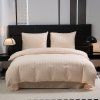 Elegantní hotelové povlečení JASMINE šampaň - proužek 2 cm