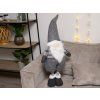 Trpaslík GNOME 90 cm šedý – moderní vánoční dekorace