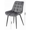 Designová tmavě růžová sametová židle BERA s černými nohami