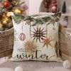 Povlak na polštář BOHO WINTER, barevný vánoční motiv 45x45 cm