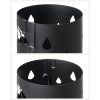 Stojan na deštníky TORBA s ventilací a táckem, černý kovový s elegantním designem.