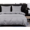 Hotelové povlečení z mikrovlákna JASMINE světle šedé s proužkem 2 cm