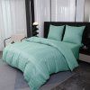 Mentolové mikrovláknové povlečení JASMINE s proužkem 2 cm