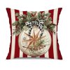 Vánoční povlak na polštář CHRISTMAS BALL 45x45 cm – červený pruhovaný design
