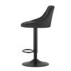 66851 3 cerna barova zidle velvet kast s cernou nohou