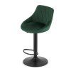 66854 10 elegantni barova zidle velvet kast zelena s cernym podstavcem