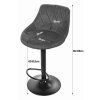 66854 7 zelena sametova barova zidle velvet kast s cernym podstavcem