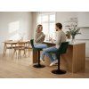 66854 elegantni zelena barova zidle velvet kast s cernou nohou