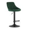 66854 6 stylova zelena barova zidle velvet kast s vyskovym nastavenim