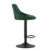 66854 11 designova zelena barova zidle velvet kast na cerne noze