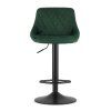 66854 8 pohodlna barova zidle velvet kast zelena se sedakem z velvetu