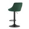 66854 9 moderni zelena barova zidle velvet kast s cernou kovovou nohou