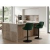 66854 1 designova barova zidle velvet kast zelena s kovovou podstavou