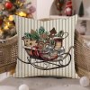 Béžový vánoční povlak SLEIGH 45x45 cm – sváteční atmosféra