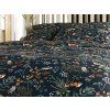 Luxusní povlečení mikroplyš LIŠKA A ZAJÍC tmavě zelené s přírodním designem