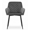 Stylová jídelní židle NOLA v šedém sametu pro elegantní interiéry