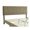 Designová postel SAVANA VELVET béžová 120x200 cm s měkkým čalouněním