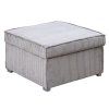 Béžový taburet COSARO s úložným prostorem 65x65 cm – stylový doplněk do bytu
