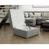Designový taburet ZENOVA 65 x 65 cm v hořčicové barvě – skvělý doplněk do obývacího pokoje.
