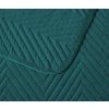 Tyrkysový sametový přehoz na postel se vzorem ARROW VELVET (Rozměr 220 x 240 cm)