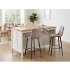 78020 1 elegantni barova zidle arceto velvet bezova s cernou kovovou konstrukci