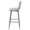 78020 3 designova barova zidle arceto velvet bezova na vysokych cernych nohach