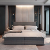 Komfortní postel boxspring ISPIRA 140x200 cm v šedém provedení