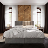 Elegantní postel MERALIS 180x200 cm – šedé čalounění