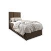Stylová postel MERALIS 80x200 cm – komfort a luxus v hnědém provedení